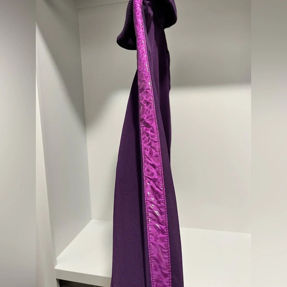 Puma 48 track jacket cheetah print purple cowl neck womens size medium - Picture 6 of 12